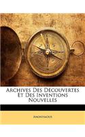 Archives Des Decouvertes Et Des Inventions Nouvelles