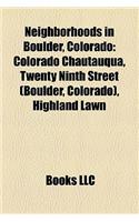 Neighborhoods in Boulder, Colorado