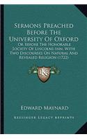 Sermons Preached Before The University Of Oxford