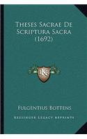 Theses Sacrae De Scriptura Sacra (1692)