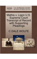 Mathis V. Ligon U.S. Supreme Court Transcript of Record with Supporting Pleadings