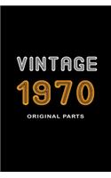 Retro Birthday - Vintage 1970 Notebook Original Parts Gift