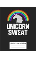 Composition Notebook: Magical Rainbow Unicorn Soft Glossy Cover Unicorns Kids Wide Ruled Blank Lined Journal Paper 7.5 x 9.25 Inches 110 Pages