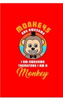 MONKEYS ARE AWESOME I AM AWESOME THEREFORE I AM A Monkey