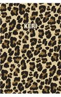 Keri: Personalized Notebook - Leopard Print (Animal Pattern). Blank College Ruled (Lined) Journal for Notes, Journaling, Diary Writing. Wildlife Theme Des