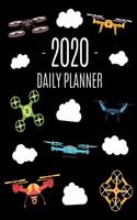 Drone Daily Planner 2020: Cool Daily Organizer for Men & Boys: January - December Stylish UAV Weekly Agenda Beautiful Flying Electronic Aircrafts & White Clouds Great for Sch(12 Year Planners 2020)