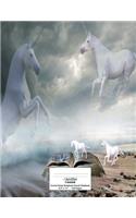 Cornell Notes Notebook: 8.5x11 120 page Cornell Notebook: Unicorn Fantasy Cover Design