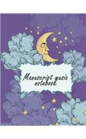 Manuscript music notebook: Purple Sky Cover, Music Manuscript Paper, Staff Paper, Musicians Notebook, Blank Guitar Tab, Book Bound (Perfect Binding) Paper 120 Pages 8.5" x 11"