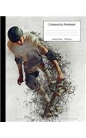 Composition Notebook: Skater Skateboard College Ruled 100 Pages Blank Lined Cute Notebooks for Girls Teens Kids