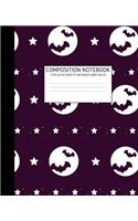 Halloween Composition Notebook: Bats Halloween Journal Wide Ruled 7.5 X 9.25 100 Pages, Elementary Halloween Notebook