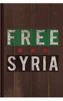 Free Syria Journal Notebook: Blank Lined Ruled for Writing 6x9 120 Pages