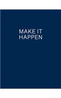 Make It Happen Entrepreneur Notebook Lean Canvas Business Ideas Journal