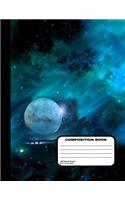 Outer Space Unruled Notebook 200 Journal Pages - 8 1/2 x 11 Inches