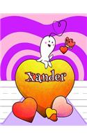 Xander: Personalized Book with Child's Name, Primary Writing Tablet, 65 Sheets of Practice Paper, 1" Ruling, Preschool, Kindergarten, 1st Grade, 8 1/2" x 11