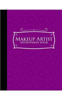 Makeup Artist Appointment Book: 7 Columns Appointment Organizer, Client Appointment Book, Scheduling Appointment Calendar, Purple Cover