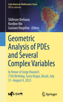 Geometric Analysis of Pdes and Several Complex Variables