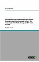 Forschungsleistungen von international bedeutenden Humangeographen