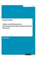 Analyse und Diskussion der österreichischen Exilzeitschrift Freiheit für Österreich