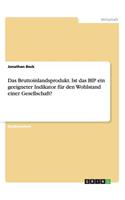Bruttoinlandsprodukt. Ist das BIP ein geeigneter Indikator für den Wohlstand einer Gesellschaft?