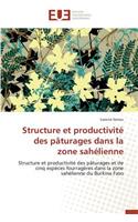 Structure et productivité des pâturages dans la zone sahélienne