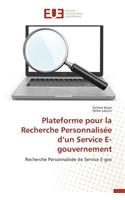 Plateforme Pour La Recherche Personnalisée D Un Service E-Gouvernement