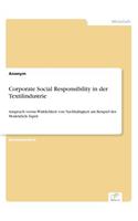 Corporate Social Responsibility in der Textilindustrie: Anspruch versus Wirklichkeit von Nachhaltigkeit am Beispiel des Modelabels Esprit