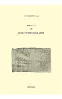 Aspects of Demotic Orthography