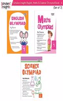Scholars Insights Olympiad English, Maths and Science Workbooks Set Grade 2| Set of 3| Ages 7 - 9 Year [Paperback] Scholars Insights