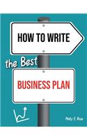 How To Write The Best Business Plan