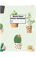 Blank Sheet Music Notebook