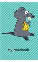 My Notebook: 110 Blank Pages Lovely Notebook with Mouse and Cheese Perfect for Drawing and Writing