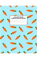 College Ruled Composition Notebook: Cute Blank Lined Journal to Write In with White Paper Rule Pages for School Subject and Writing Pad: Design Code A4 5634