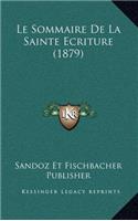 Le Sommaire De La Sainte Ecriture (1879)