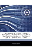 Articles on Typefaces with Infant Variants, Including
