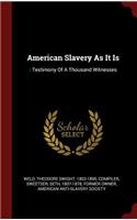 American Slavery As It Is: : Testimony Of A Thousand Witnesses