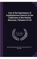 List of the Specimens of Lepidopterous Insects in the Collection of the British Museum, Volumes 23-24