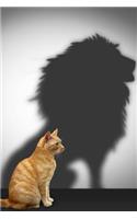 The Cat with a Lion's Shadow Journal: 150 page lined notebook/diary
