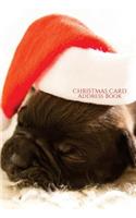 Christmas Card Address Book: Holiday Puppy Christmas Card Recorder - Address Book - Organizer, Notebook, Planner - Keep track of the cards you send & receive - Christmas Card Li