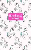 Sketchbook for Kids: Adorable Unicorn Large Sketch Book for Drawing, Writing, Painting, Sketching, Doodling and Activity Book- Birthday and Christmas Gift Ideas for Kids