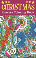 Christmas flowers coloring book