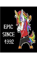 Epic Since 1992: Dabbing Unicorn Boy Man 2020 Monthly Planner Dated Journal 8 x 10 110 pages