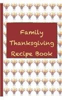 Family Thanksgiving Recipe Book