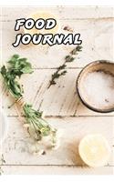 Food Journal: Food Journal/Food Diary/Diet Journal Notebook, exercise daily,110 Pages - 6" x 9", Glossy cover.(13 Food)