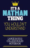 It's A Nathan Thing You Wouldn't Understand Large (8.5x11) College Ruled Notebook