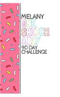 Melany: Personalized colorful sprinkles sketchbook with name: One sketch a day for 90 days challenge