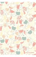 2019 Planner: Daily Weekly & Monthly Organizer Apple Pear Strawberry Fruit Pattern Cover