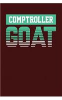 Comptroller GOAT: Dark Red, Green & White Design, Blank College Ruled Line Paper Journal Notebook for Accountants and Their Families. (Bookkeeping and Tax Season 6 x 