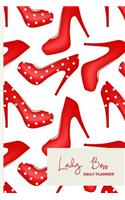 Lady Boss Daily Planner: Red Heels To Do Pocket Writing Notebook Journal Notepad Notes Tracker Scheduler, Women Ladies Teens Personal Goals Appointment Meals Workout Logbook