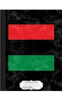 Pan African Flag Composition Notebook: College Ruled 93/4 X 71/2 100 Sheets 200 Pages for Writing