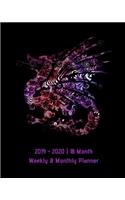2019 - 2020 18 Month Weekly & Monthly Planner: July 2019 to December 2020 Monthly Calendar with U.S./Uk/ Canadian/Christian/Jewish/Muslim Holidays- Calendar in Review/Notes 8 X 10 In.-Purple Drag